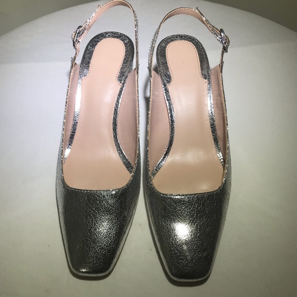 silver slingback shoes